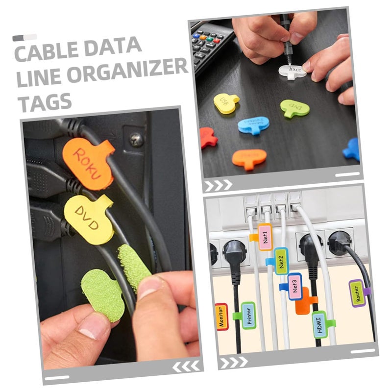 Reusable Nylon Cable Labels 20pcs Flexible Tags for Organizing Cords Wires and Data Lines - Image 4