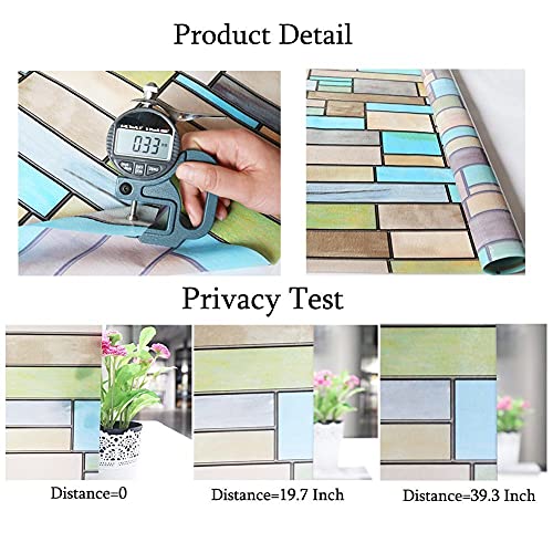 Niviy Privacy Window Film Non-Adhesive Removable Static Cling Glass Film Stained Glass Window Film for Home Kitchen Office - Image 5