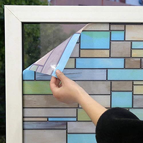 Niviy Privacy Window Film Non-Adhesive Removable Static Cling Glass Film Stained Glass Window Film for Home Kitchen Office - Image 4