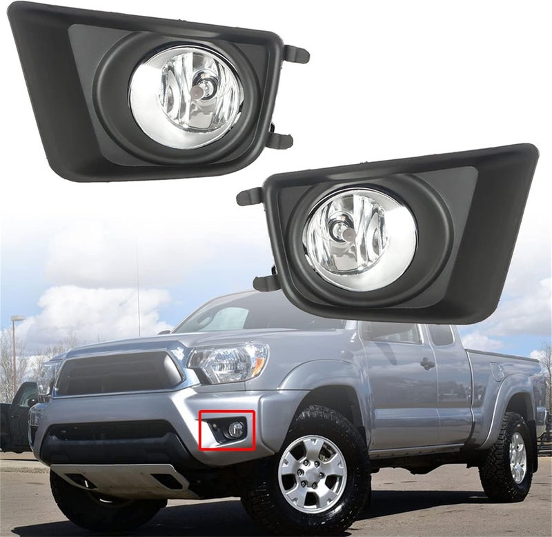 munirater 2 pcs H11 Fog Light Bumper Driving Lamps Replacement for 2012-2015 Toyota Tacoma Pickup - Image 1