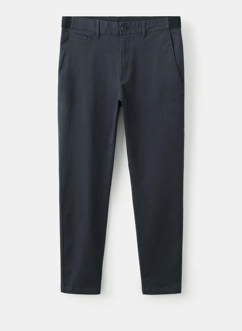 Mango Man Prato cropped tapered chino trousers