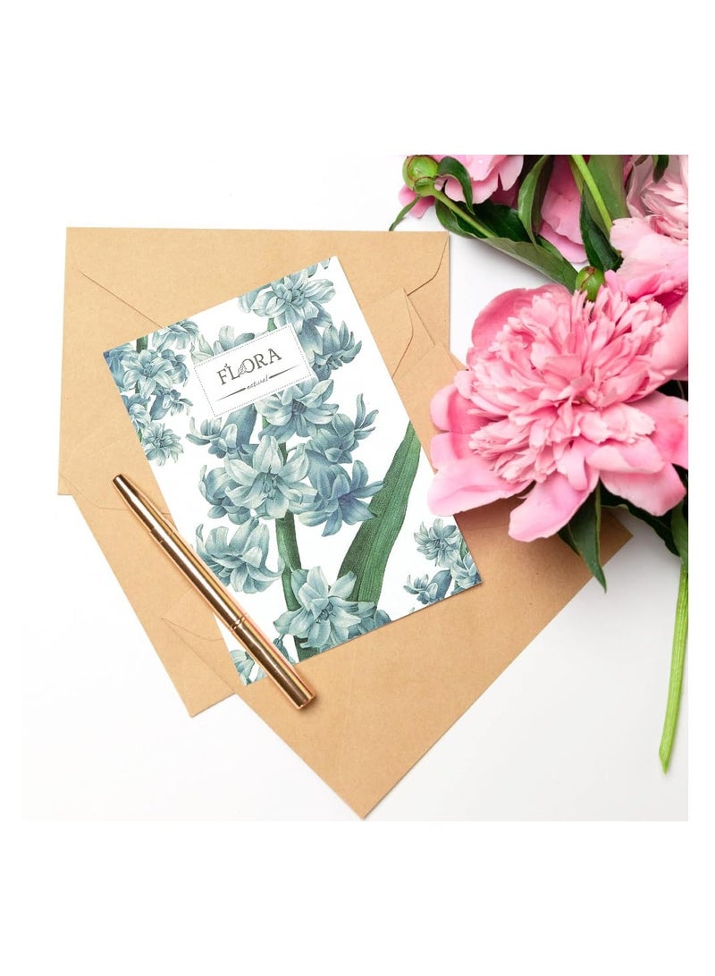 SYOSI 72 Pcs Lined Stationery Paper and Envelopes Set, 4 Style Pretty Floral Stationary Set 48 Sheets + 24 Envelopes for Girls Women Writing Letters Camp Office School Letter Stationary - Image 5