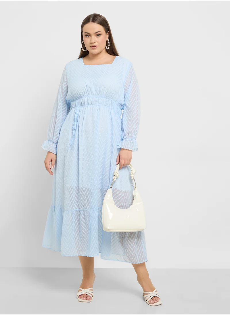 Ella Plus Textured A-Line Dress