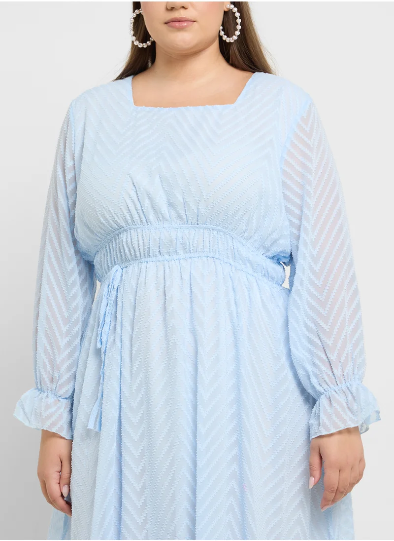 Ella Plus Textured A-Line Dress
