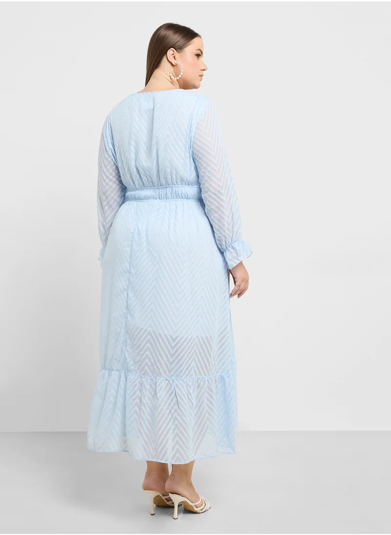 Ella Plus Textured A-Line Dress