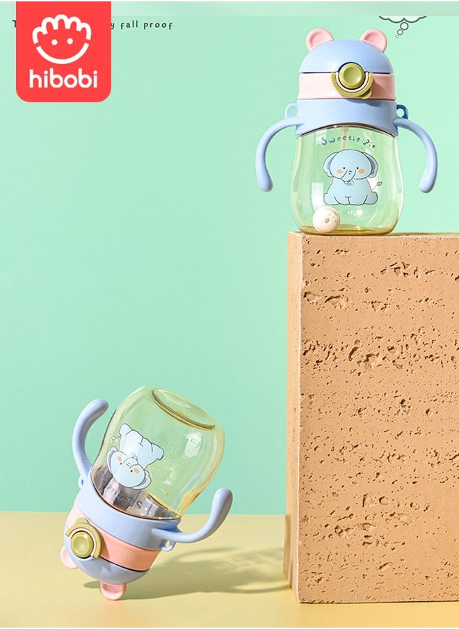 hibobi PPSU Baby Sippy Cup للأولاد والبنات أكواب القش للأطفال الصغار زجاجة مياه مضادة للانسكاب للمدرسة في الهواء الطلق أو في الأماكن المغلقة خالية من مادة BPA وسهلة الحمل  - Image 5