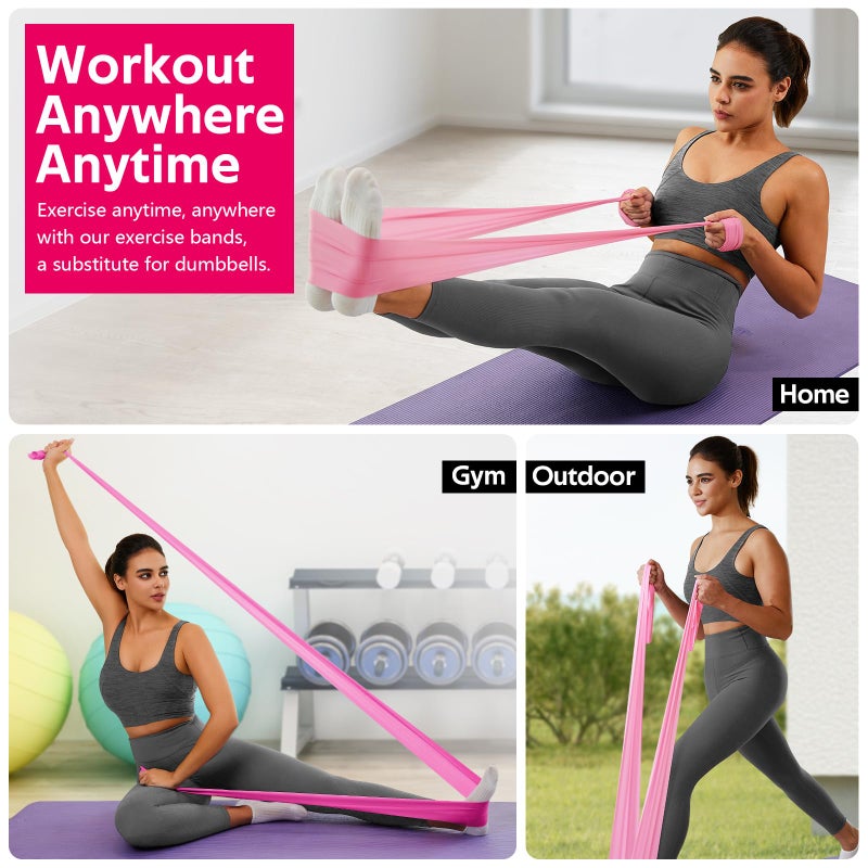WALITO Resistance Bands for Working Out, Exercise Bands for Women and Men, Workout Bands for Yoga, Physical Therapy, Stretch, Recovery, Pilates, Rehab, Strength Training and Home Gym - Image 5