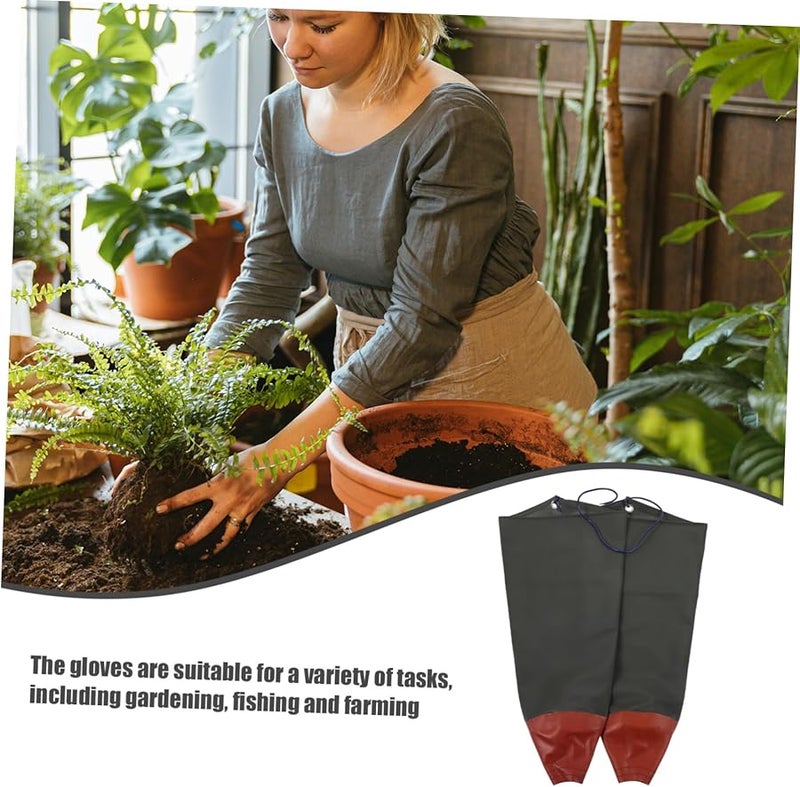 Full Arm Rubber Working Gloves Long Sleeve for Gardening Fishing Dish Cleaning Heavy Duty - Image 5