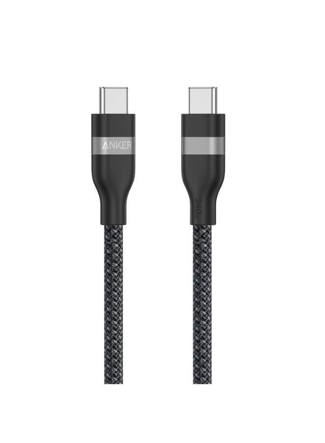 Anker Nano USB C Cable, 240W 6ft , 1.8M Flexible Braided Cord, Fast Charging Type C Charger for iPhone 15/15 Pro/15 Plus/15 Pro Max, MacBook Pro, iPad Pro, Galaxy S23, and More - Image 1