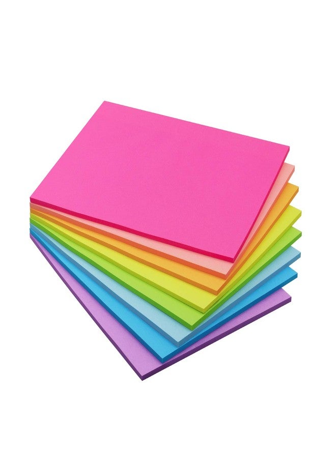Winner Aura Sticky Notes 8x6 inch Bright Colors Self-Stick Pads 8 Pads/Pack 35 Sheets/Pad Total 280 Sheets - Image 1