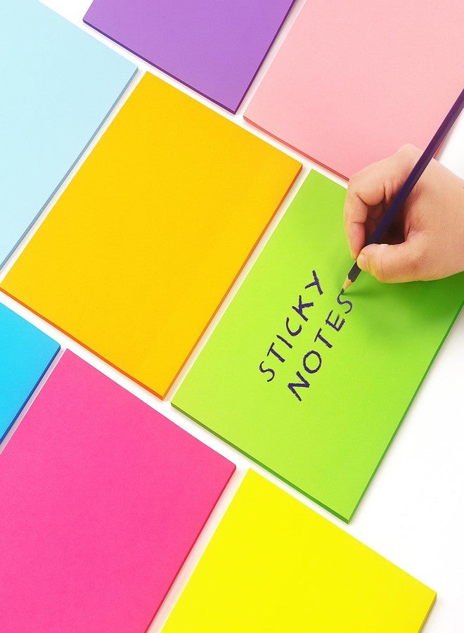 Winner Aura Sticky Notes 8x6 inch Bright Colors Self-Stick Pads 8 Pads/Pack 35 Sheets/Pad Total 280 Sheets - Image 4