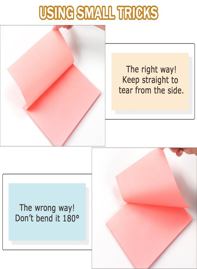 Winner Aura Sticky Notes 8x6 inch Bright Colors Self-Stick Pads 8 Pads/Pack 35 Sheets/Pad Total 280 Sheets - Image 5