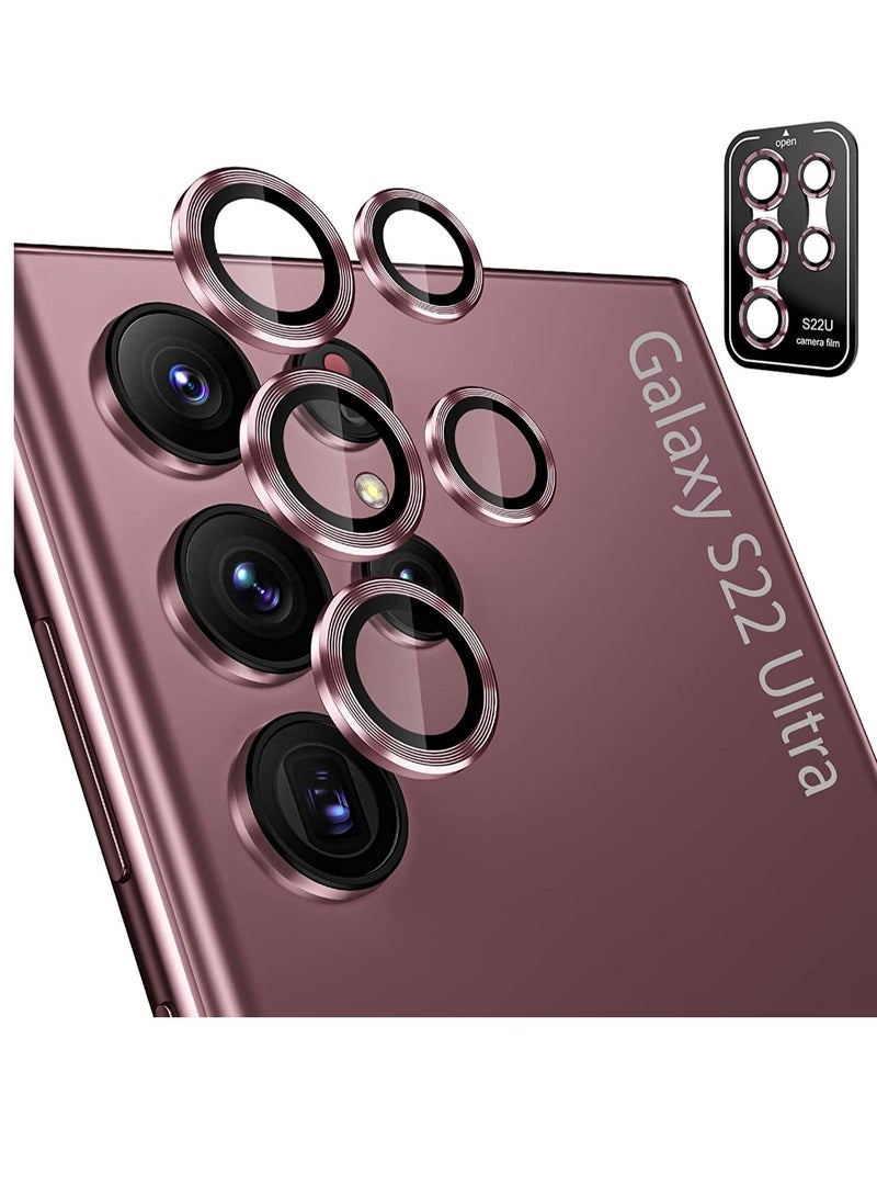 Phone Planet Tensea for Samsung Galaxy S22 Ultra Camera Lens Protector, 9H Tempered Glass Camera Cover Screen Protector Metal Individual Ring for S22 Ultra 5G - Image 1