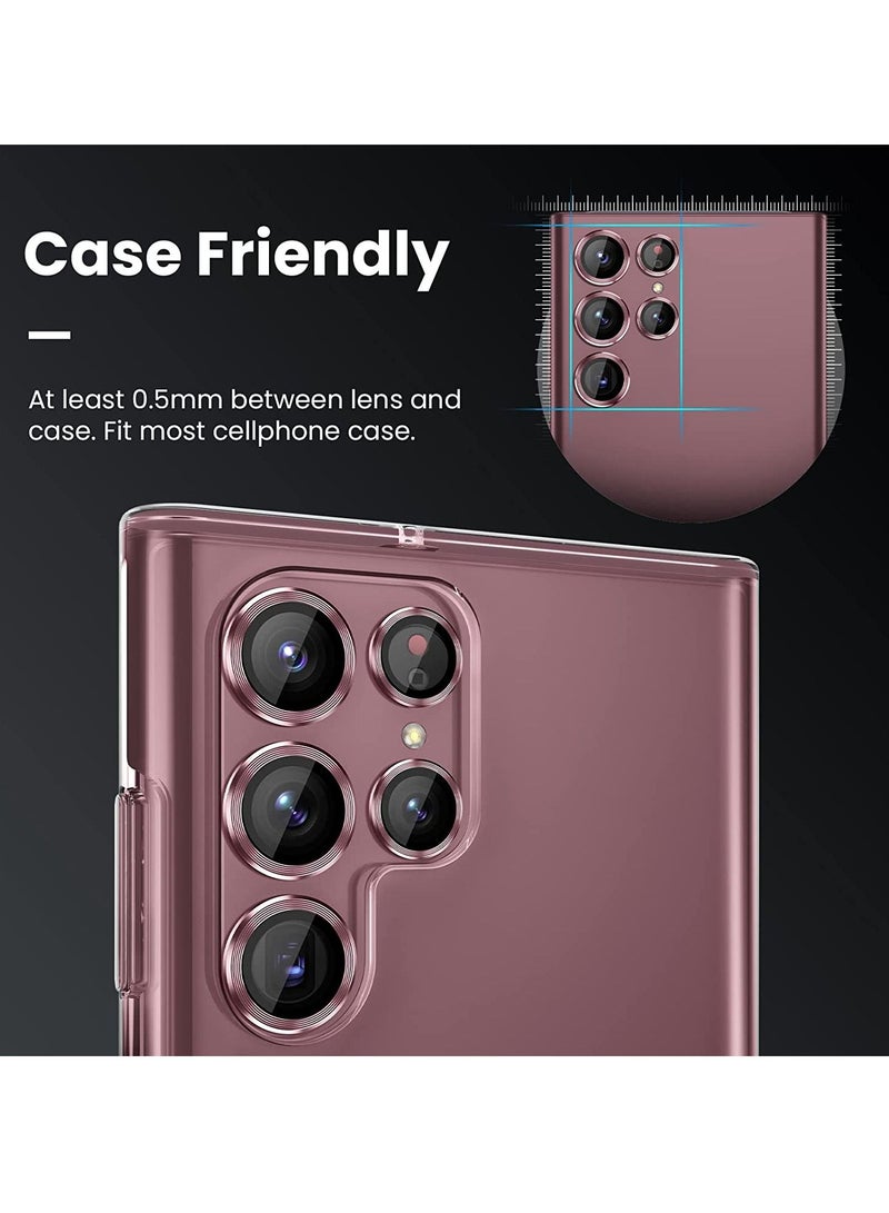 Phone Planet Tensea for Samsung Galaxy S22 Ultra Camera Lens Protector, 9H Tempered Glass Camera Cover Screen Protector Metal Individual Ring for S22 Ultra 5G - Image 5