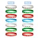 FEPITO 35 Pieces Christmas Wristband Silicone Wristbands Rubber Band for Christmas Party Decoration 7 Merry Xmas Patterns - Image 4