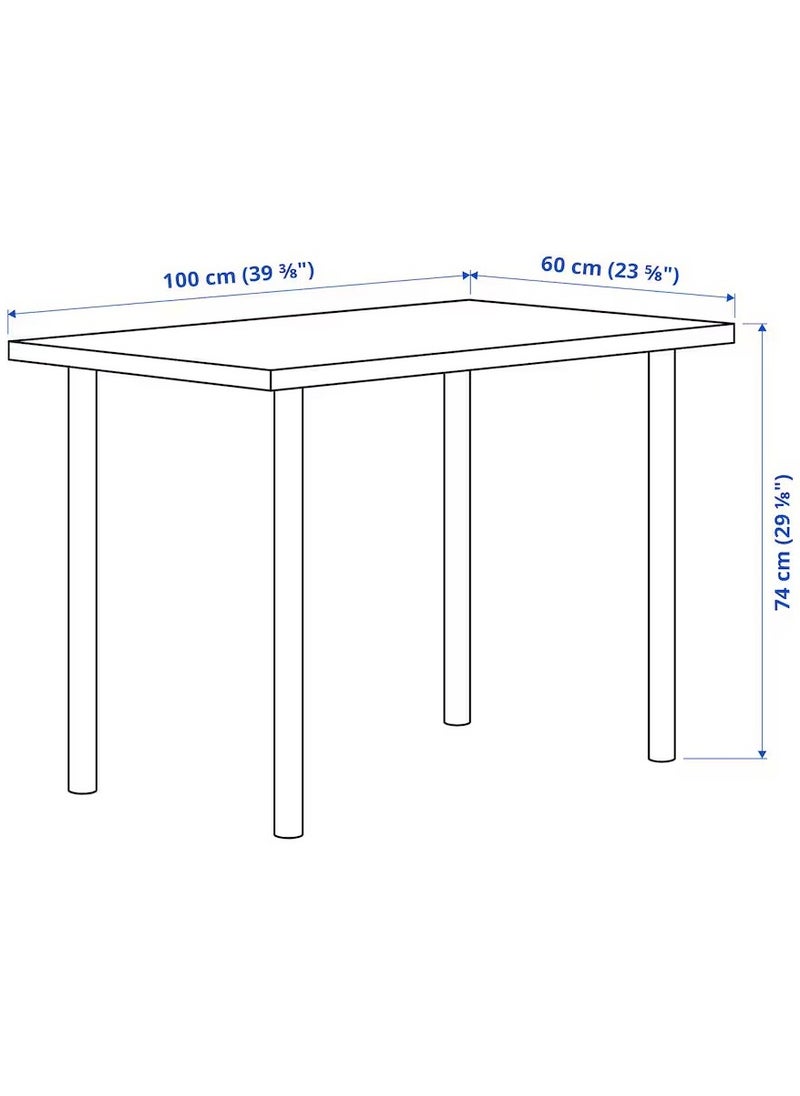 Generic - LINNMON / ADILS Table, white, 100x60 cm - Image 1