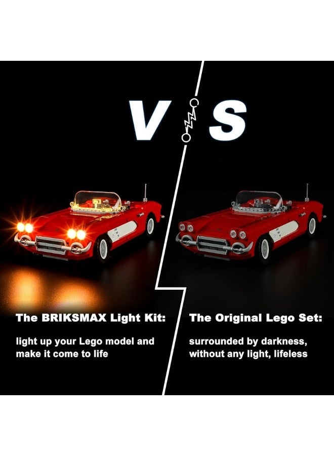 BRIKSMAX BRIKSMAX Led Lighting Kit for LEGO Corvette  Compatible with Lego 10321 Building Set Not Include Lego Set  - Image 1