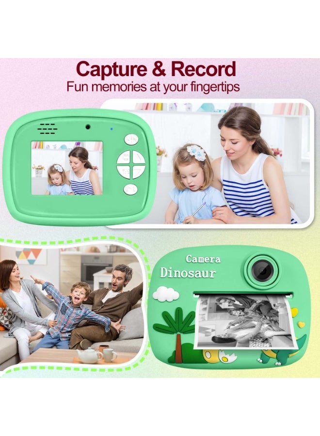 Kids Camera Instant Print,Kids Digital Camera 1080P HD Dual-Lens Selfie,Instant Print Camera with 5 Rolls Paper & 32GB Card,Toddler Camera Christmas Birthday Gifts for Boys Age 3-12 - Image 3