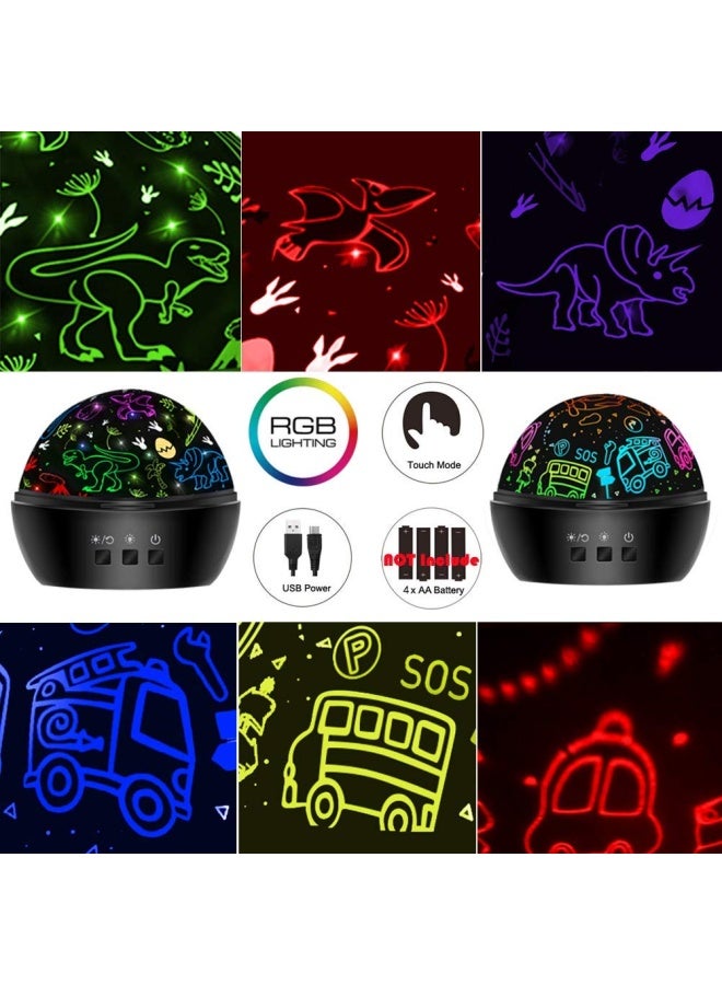 HONGID Dinosaur Toys For 3-8 Year Old Boys Dino Projection Kids Toys For 3-8 Year Olds Boys 2 In 1 Car Toys For 2-10 Year Olds Boys Xmax Birthday Gifts For 2-10 Year Olds Kids Toddler Toys - Image 2