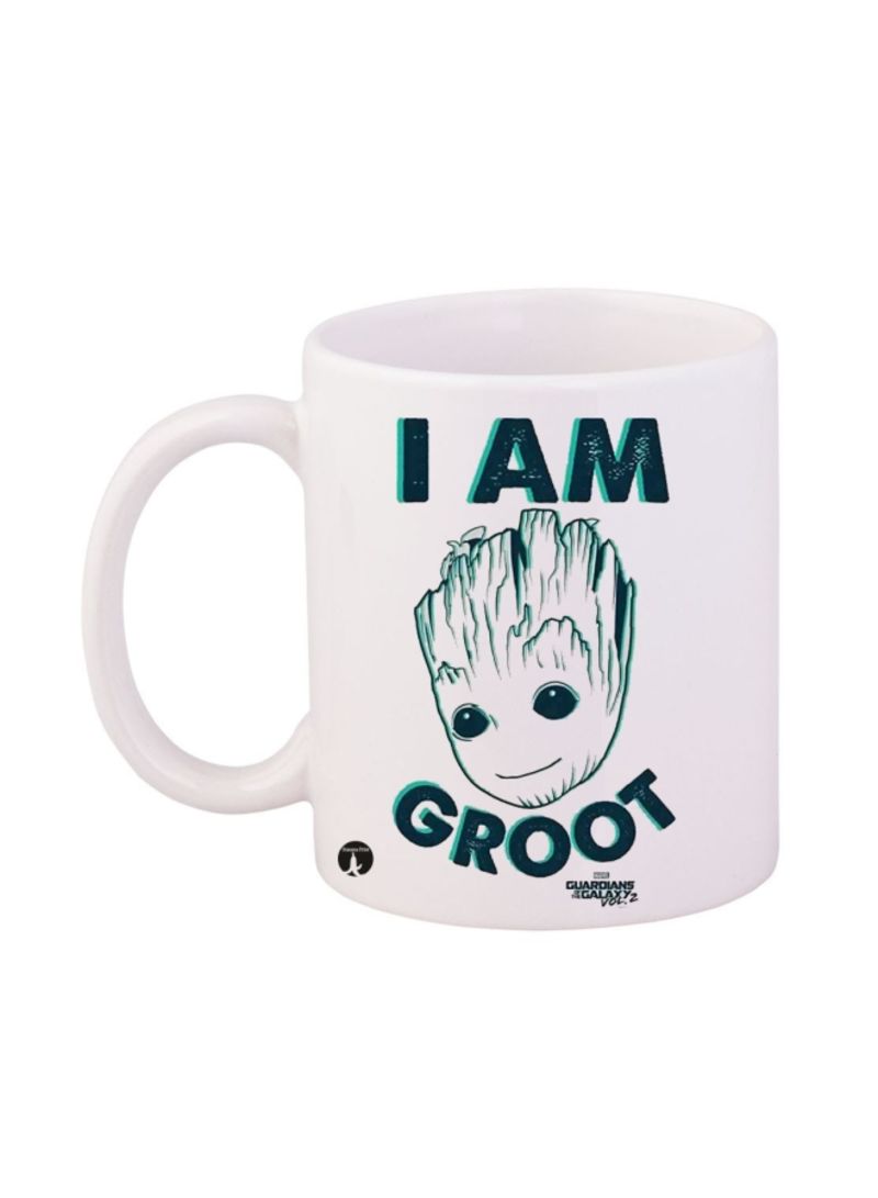 RKN Groot Printed Mug White/Blue 12ounce
