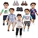 Ecore Fun 5 Sets Boy Doll Clothes and 3 Pairs of Shoes Fit for 18 Inch Boy Dolls Clothes Outfit Birthday Reward Gift for Kids - Image 4