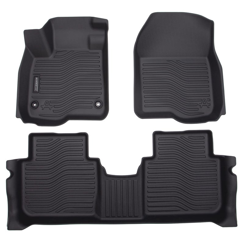 Auxko All Weather Floor Mats Fits for Honda CR-V 2023 2024 2025 2026 (Include Hybrid) TPE Rubber Liners Accessory for Honda CRV 2023 2024 2025 2026 Odorless Anti-Slip Mats Black - Image 2
