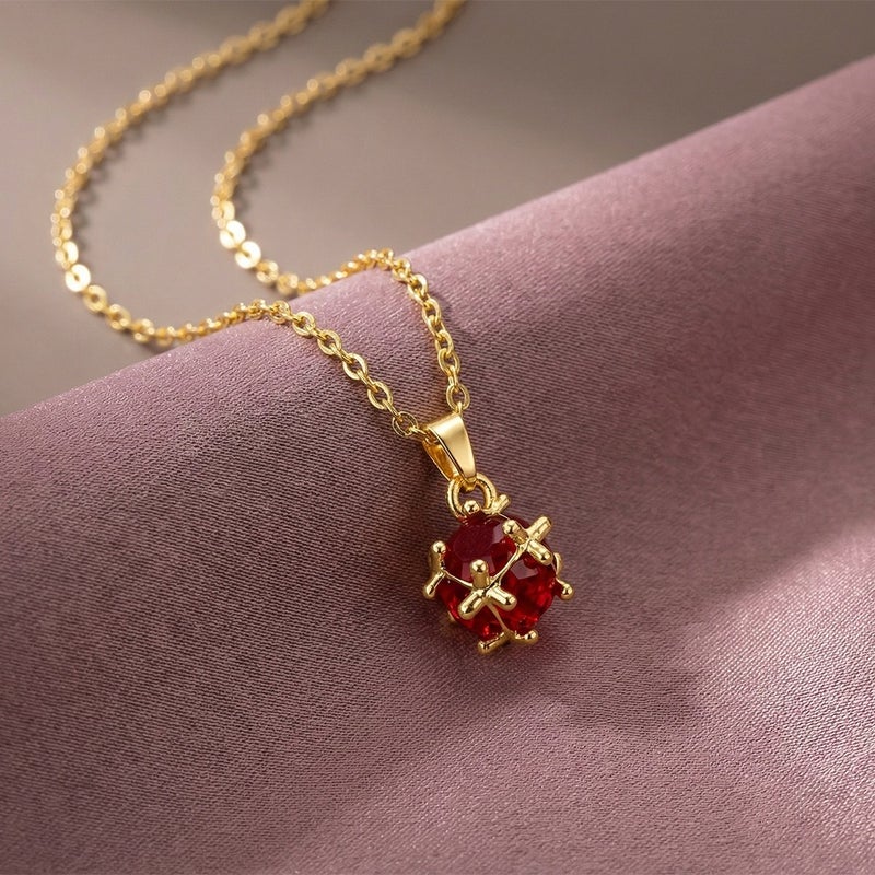 Viral Zircon-Studded Light Luxury Necklace for Women, Geometric Collarbone Chain, Hypoallergenic, Fade-Resistant, Everyday Elegance