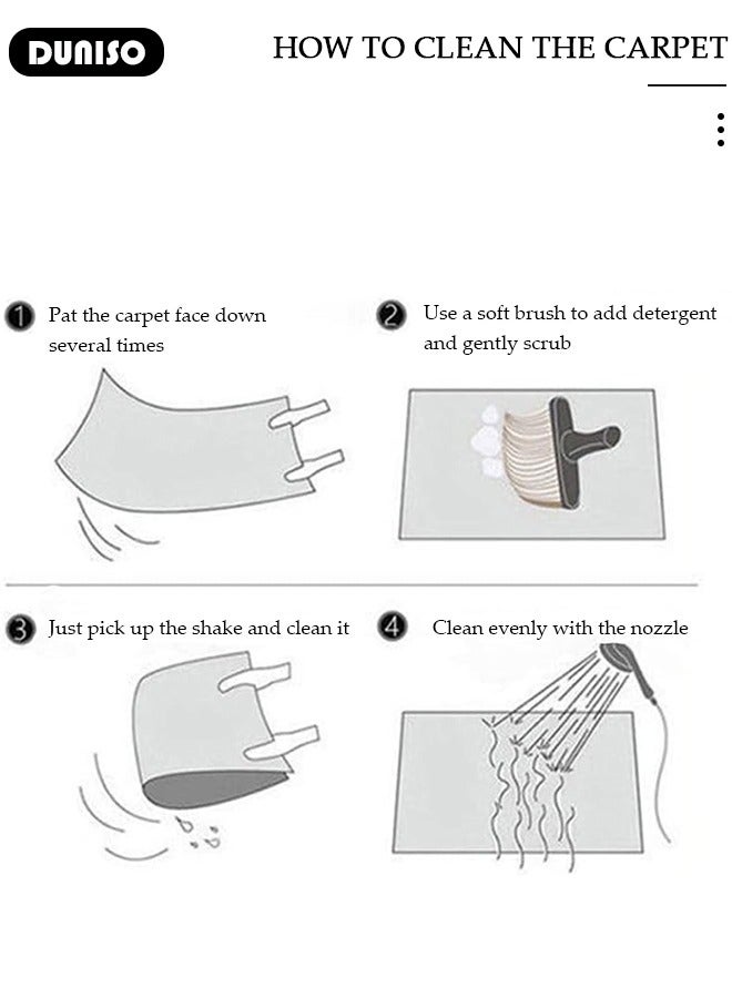 DUNISO Non Slip Large Area Rug, Simple Washable Living Room Rugs, Soft Handfeel Stain Resistant Carpet, Modern Style Decorative Bedroom Area Rugs, Rectangular Rugs for Coffee Table Sofa Blanket Indoor Kids Home Decorative Floor Mat - Image 3