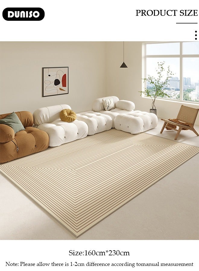 DUNISO Non Slip Large Area Rug, Simple Washable Living Room Rugs, Soft Handfeel Stain Resistant Carpet, Modern Style Decorative Bedroom Area Rugs, Rectangular Rugs for Coffee Table Sofa Blanket Indoor Kids Home Decorative Floor Mat - Image 4