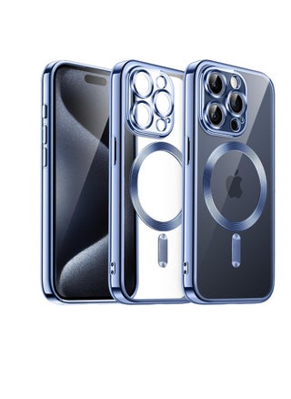 Electroplated Case for iPhone 15 Pro 6.1-Inch, Camera Lens Full Protection, Compatible with MagSafe Wireless Charging, Shockproof Soft TPU Phone Cover (Blue) - pzsku/Z28D43F9B551E7D11FD8CZ/45/_/1717599714/a7f913d7-a8ba-4220-ae33-61d1fc063e12