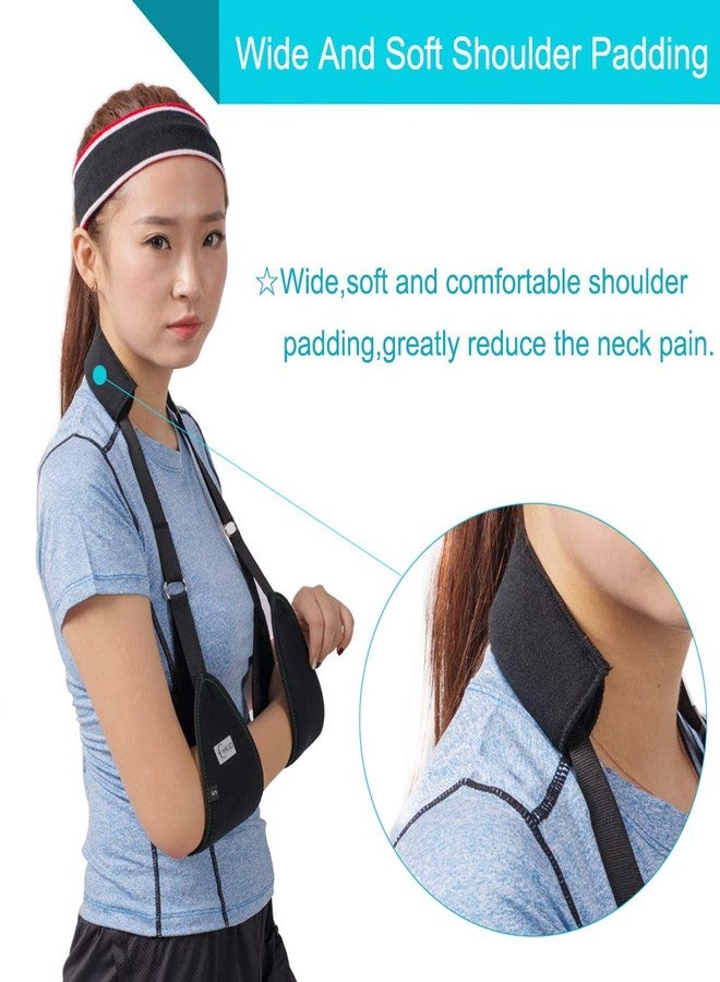 TANDCF Triangle Dislocated Arm Sling Shoulder Immobilizer Rotator Cuff Wrist Elbow Forearm Support Brace Strap with Soft Comfortable Padded Lightweight Simple for Broken & Fractured Arm - Image 5