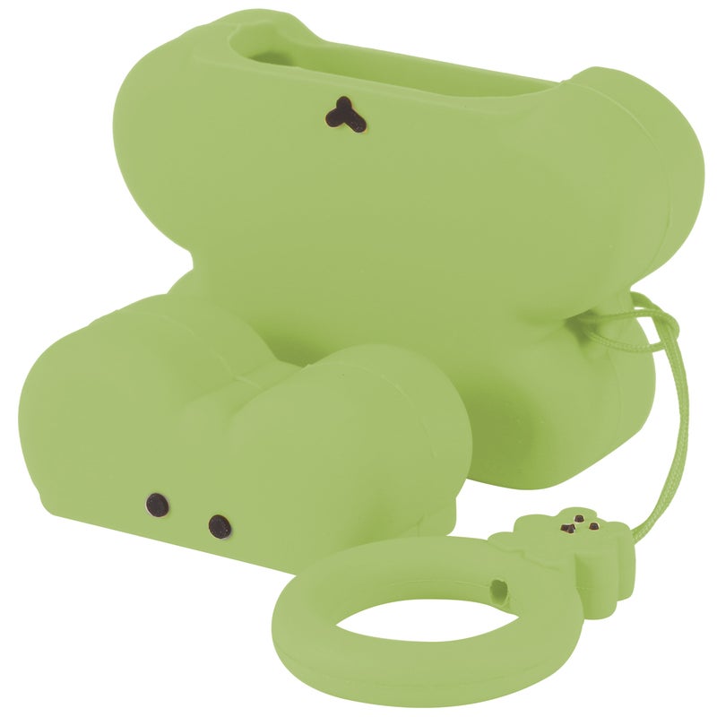 2pcs Bear Rope Earphone Case Earphone Storage Box Portable Silicone Headset Case Protector (Green) - Image 2