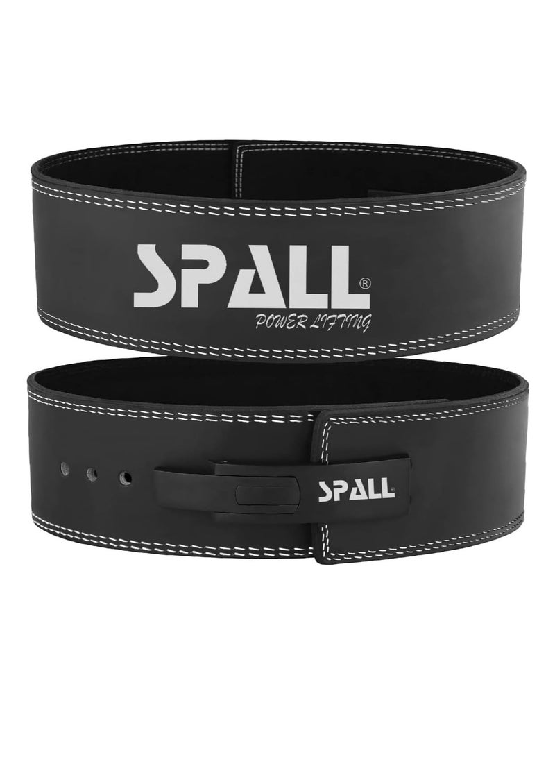 Spall Lever Buckle Weight Lifting Leather Belt Gym back Support For men And Women Training Fitness Exercise For Tough Workouts Power Lifters Supports Lumbar Lower Back - Image 1