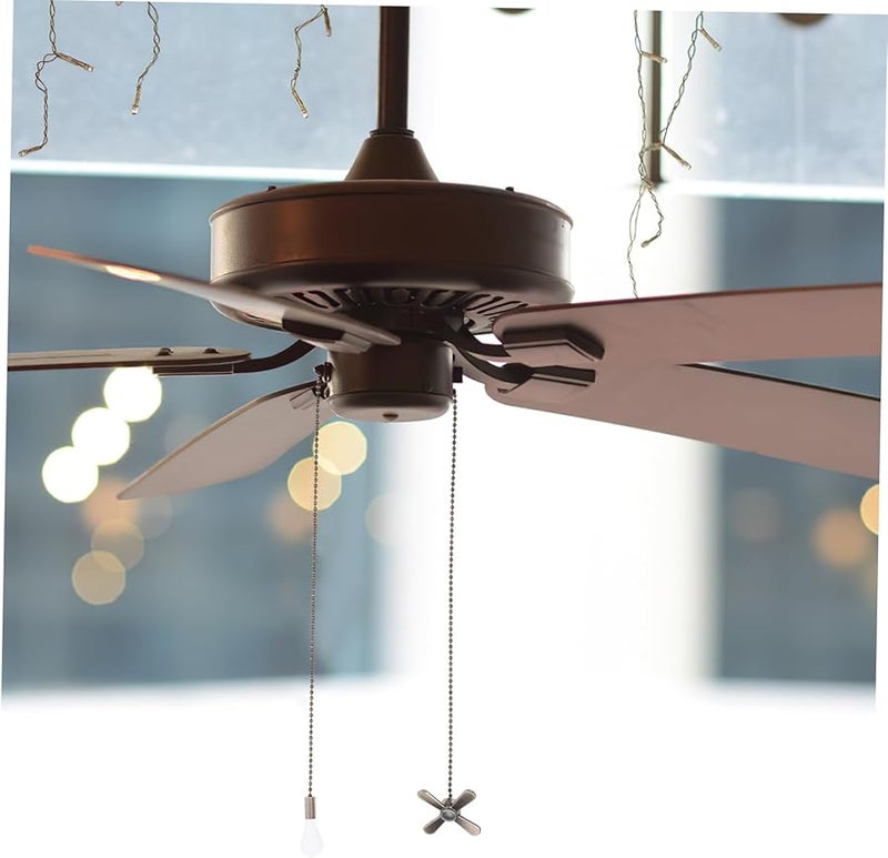 مروحة سقف متعددة الألوان كلاسيكية سلسلة سحب ثريا كلاسيكية خرزية سهلة التركيب 31.5 سم - Image 5