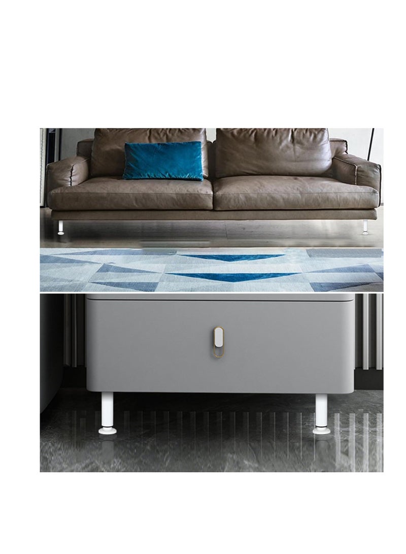 Excefore أرجل دعم السرير، 4 قطع أرجل أريكة قابلة للتعديل، أرجل خزانة، حوامل مركزية للسرير ذات دوائر سفلية لتعزيز الدعم، لقطع غيار إطار سرير أريكة خزانة - Image 5