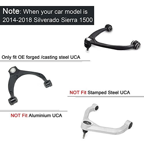 Richeer 2-4" Front Upper Control Arms For 2007-2018 Silverado 1500 Sierra 1500 with Ball Joint, 2PCS Adaption 2-4" Lift Suspension Kit Adjustable Control Arm For 07-14 Yukon Avalanche Tahoe Suburban - Image 5