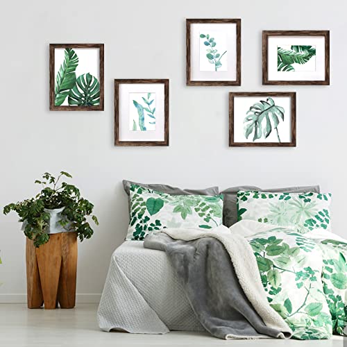 SESEAT 8x10 Picture Frames Rustic Brown Wall Mounting or Tabletop Display, 6PCS - Image 2
