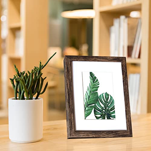 SESEAT 8x10 Picture Frames Rustic Brown Wall Mounting or Tabletop Display, 6PCS - Image 5