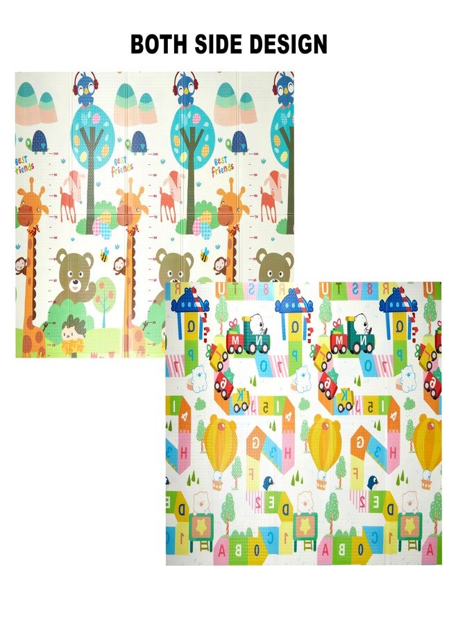 TARKAN Extra Large Reversible Baby Play Mat, BPA Free Learning & Crawling Foldable Foam Mat (6.5x5 ft, 0.6cm Thickness) Alphanumeric-Giraffe - Image 2