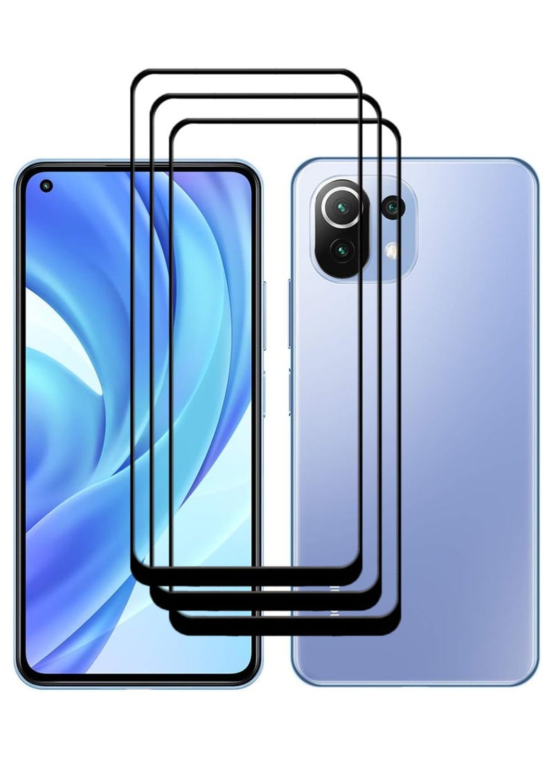 3 Pieces Antistatic ESD Dustproof Premium Quality High Definition Tempered Glass Screen Protector Designed For Xiaomi Mi 11 Lite