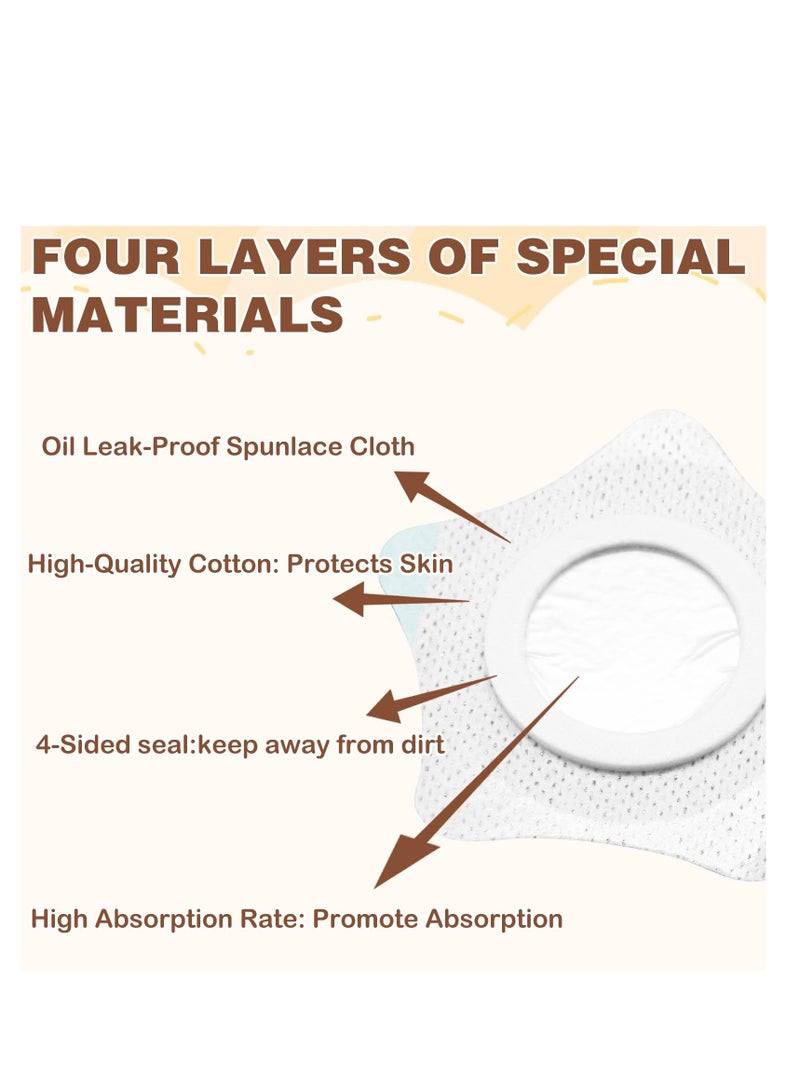 20 Pcs Disposable Castor Oil Pack Wraps for Belly Button, Self-Adhesive Spunlace Cloth Castor Oil Patches, Water and Oil Proof Compress Pads, White Castor Oil Wraps. - Image 5