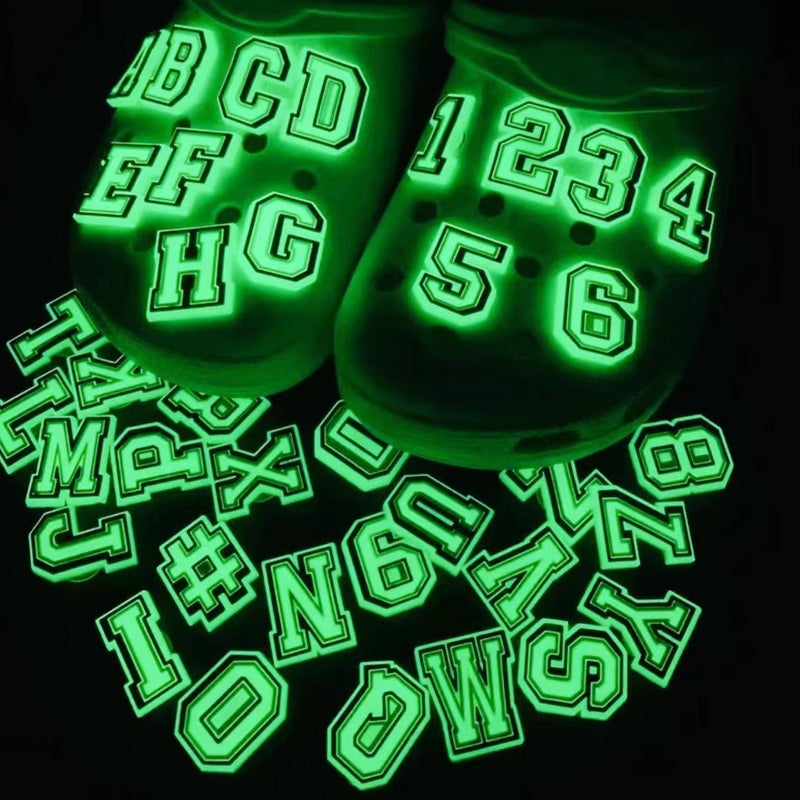 Glow-in-the-Dark Alphabet & Number Shoe Charms - Jibbitz Accessories for Sandals and  Slippers - Image 4