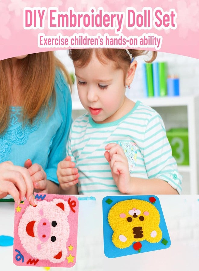 مجموعة تطريز من 6 قطع للمبتدئين، مجموعة إبر إبداعية للأطفال، مجموعات حرف يدوية بخيوط ملونة، نشاط تعليمي للأطفال، هدية فنية وحرفية ممتعة - Image 5
