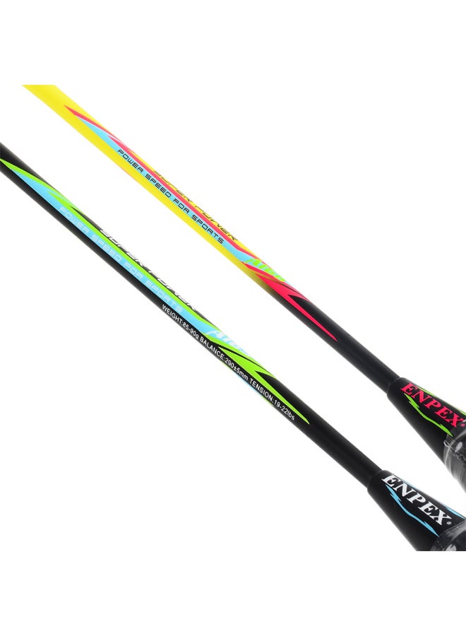 Enpex Carbon Badminton Racket Set Of 2 For Training, 168/169cm, With 3 Shuttles - Image 4