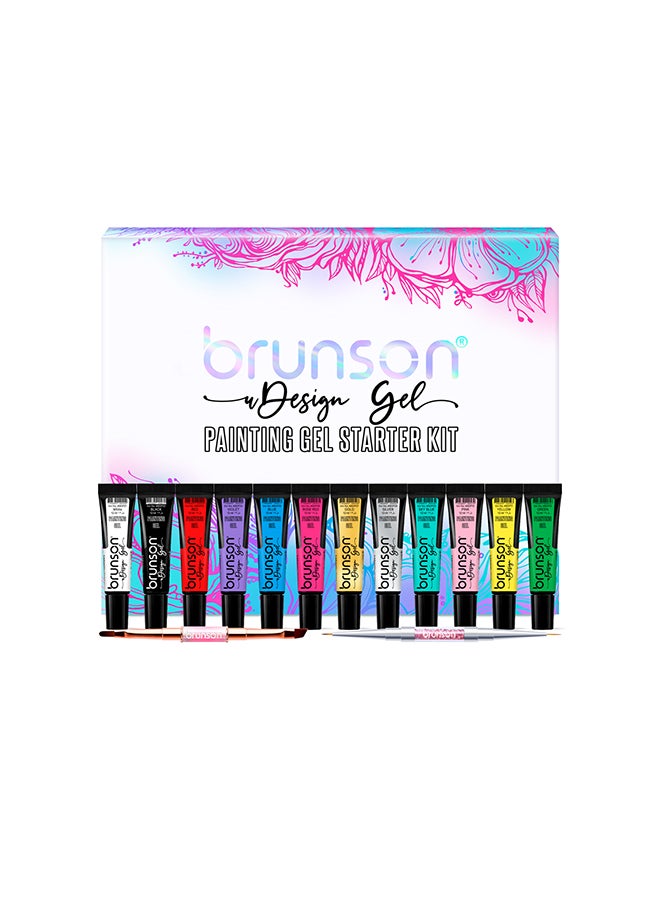 brunson Gel Polish Nail Art Gel Liner - 1 pcs 12ml Classic Color Gel Art Paint for Nails Built Thin French Line Nail Art Brush in Gel Pens Soak off Manicure Salon Nails Art BDPSK01  - Image 1