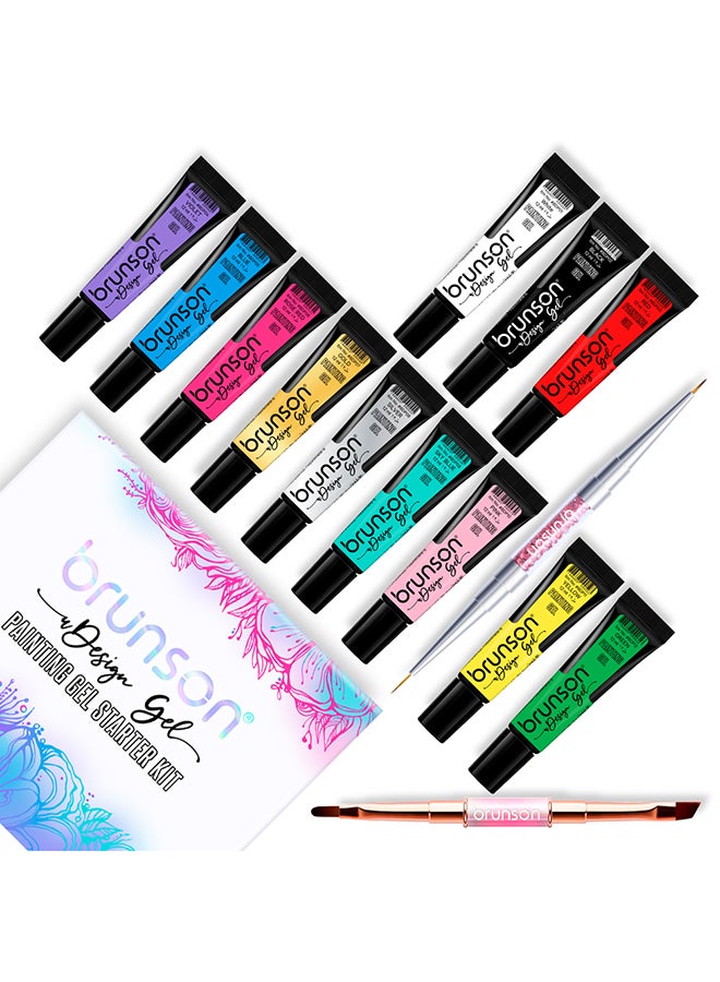 brunson Gel Polish Nail Art Gel Liner - 1 pcs 12ml Classic Color Gel Art Paint for Nails Built Thin French Line Nail Art Brush in Gel Pens Soak off Manicure Salon Nails Art BDPSK01  - Image 3