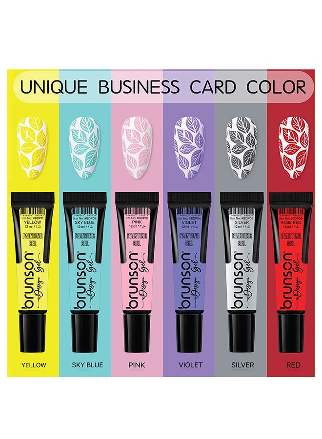brunson Gel Polish Nail Art Gel Liner - 1 pcs 12ml Classic Color Gel Art Paint for Nails Built Thin French Line Nail Art Brush in Gel Pens Soak off Manicure Salon Nails Art BDPSK01  - Image 4