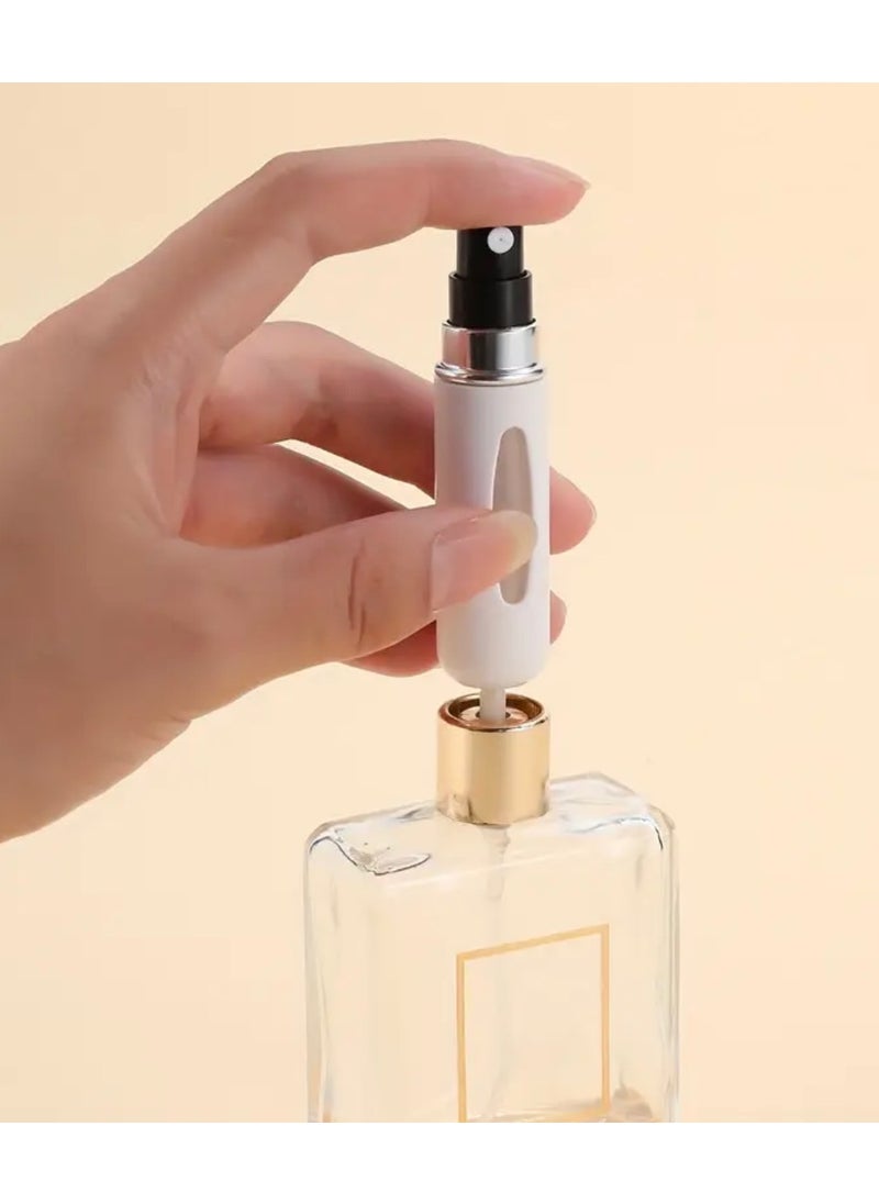 CleanWave - The Pure Effect Mini Perfume Atomizer Spray Bottles – 2-Pack Refillable Travel Size (5ml) in Silver Gray – Leak-Proof, Portable Scent Pump for Purse, Pocket, Travel & Daily Use - Refillable Atomizer Spray  - Image 5