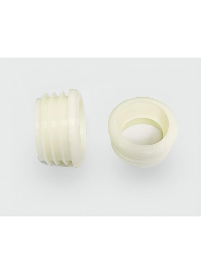 Biella 2Pcs White Silicone Reducer Bush (2 X 1.1/2)