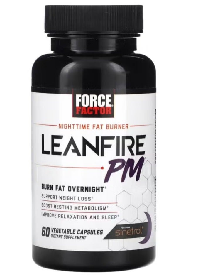 Force Factor Nighttime Fat Burner 60 Veggie Capsules - Image 1